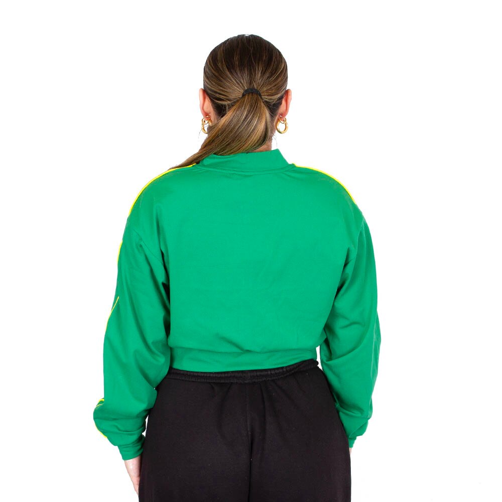 Interlocking UO, Zoozatz, Green, Coat/Jacket, Polyester Blend, Women, Track & Field, Stiped, Cropped style, 927975